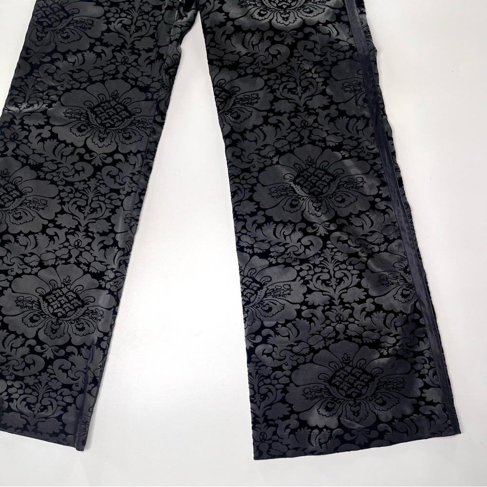 Marc Jacobs Velvet Burnout Brocade Print Wide Leg Trouser Pants 6 Brand New NWT - Picture 7 of 11